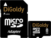microSDHC (Class 10) 8GB + адаптер [DG008GCSDHC10-AD]