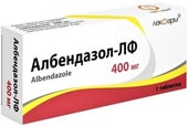 Албендазол-ЛФ, 400 мг, 1 табл.