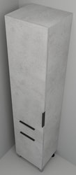 Шкаф-пенал Каскад 45 напол. с корзиной (левый, чикаго серый)