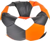 Мяч экокожа (черный/оранжевый/белый, XXL, smart balls)