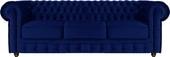 Честер Классик трехместный (микровелюр, В69 синий)