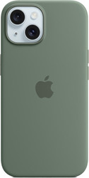 MagSafe Silicone Case для iPhone 15 (кипарис)