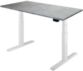 Unique Ergo Desk 1360x800x36мм (бетон Чикаго светло-серый/белый)