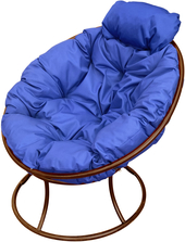 Папасан мини 12060210 (коричневый/синяя подушка)