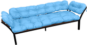 Дачный с подлокотниками 12170603 (голубая подушка)
