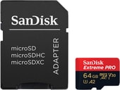 Extreme PRO SDSQXCY-064G-GN6MA microSDXC 64GB (с адаптером)