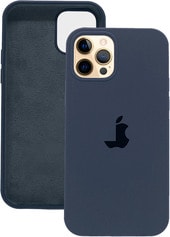 Silicone Case для Apple iPhone 12/12 Pro (темно-синий)