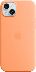 MagSafe Silicone Case для iPhone 15 Plus (апельсиновый сорбет)