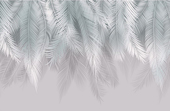 Пальмовые листья с оттенком (бирюза-серый) 400x270