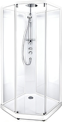 Comfort 10-5 100x100 (белый, прозрачное стекло)