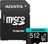 Premier Pro AUSDX512GUI3V30SA2-RA1 microSDXC 512GB (с адаптером)