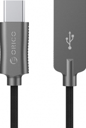 HCU-10-BK USB Type A - USB Type C (1 м, черный)