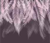 Пальмовые листья с оттенком (пудровый-пурпурный) 300x270
