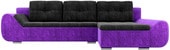 Анталина 100000 (правый, велюр, черный/фиолетовый)