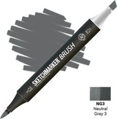 Brush Двусторонний NG3 SMB-NG3 (нейтральный серый 3)