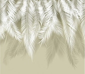 Пальмовые листья с защитным покрытием (олива) 2 300x260