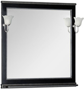 Зеркало Валенса 90 00180140 (черный краколет/серебро)