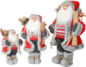 Дед Мороз в красной шубке с лыжами и подарками MT-21831-60