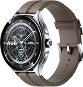 Watch 2 Pro LTE (серебристый, с коричневым кожаным ремешком, международная версия)