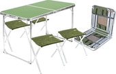 складной стол влагостойкий и 4 стула ССТ-К2 (зеленый)