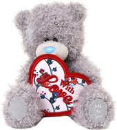 Мишка Teddy с сердечком With Love (13 см) [G01W3406]