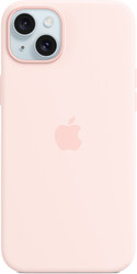 MagSafe Silicone Case для iPhone 15 Plus (светло-розовый)