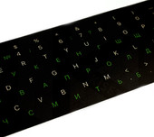 ENRU-V50103 (для MacBook, черная основа/зеленые символы)