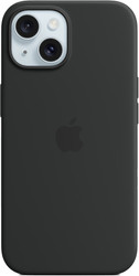 MagSafe Silicone Case для iPhone 15 (черный)