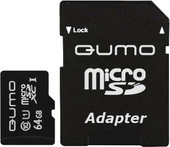 microSDXC UHS-1 64GB + адаптер (QM64GMICSDXC10U1)