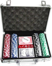 Набор для покера в чемодане 200 фишек S-1