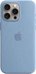 MagSafe Silicone Case для iPhone 15 Pro Max (зимний синий)