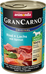 GranCarno Original Adult beef + salmon with spinach 0.8 кг