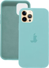 Silicone Case для Apple iPhone 12/12 Pro (мятный)
