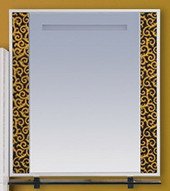 Зеркало Мишель - 105 (орнамент серебро)