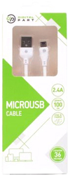 MC-301 USB Type-A - microUSB (1 м, белый)