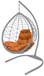 Капля Лори 11530307 (серый ротанг/оранжевая подушка)