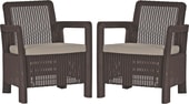 Tarifa 2 chairs (коричневый/серо-бежевый, 2 кресла)