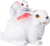 Заяц с зайчонком 169-739 (белый)