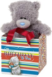 Мишка Tatty Teddy в пакете Happy Birthday (13 см) [G01W3552]