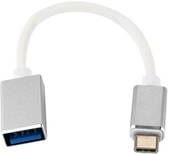 OTG USB3.1 Type-C – USB3.0 10 см (серебристый)