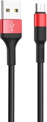 X26 USB Type-A - microUSB (1 м, черный/красный)