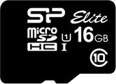 microSDHC Elite UHS-1 (Class 10) 16GB (SP016GBSTHBU1V10)