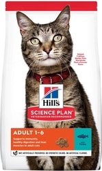 Science Plan Adult 1-6 with Tuna для взрослых кошек для поддержания жизненной энергии и иммунитета, с тунцом 3 кг