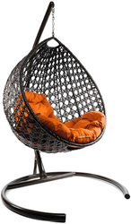 Капля Люкс 11030207 (коричневый ротанг/оранжевая подушка)