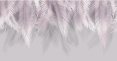 Пальмовые листья с оттенком (пудровый-серый) 500x270