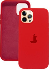 Silicone Case для Apple iPhone 12/12 Pro (красный)