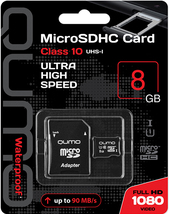 microSDHC QM8GMICSDHC10U1 8GB (с адаптером)