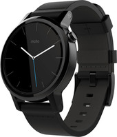 Moto 360 2nd Gen. Mens 42mm Black with Black Leather Band
