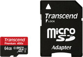 Transcend microSDXC UHS-I 400x Premium (Class 10) 64GB (TS64GUSDU1)