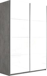 Траст СШК 2.160.80-15.15 2-х дверный (бетон/белый глянец)
